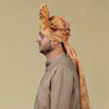 Printed Yellow Pheta – Bright Festival Headpiece