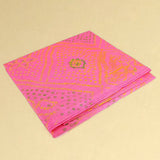 Unstitched Pink Bandhej Pheta