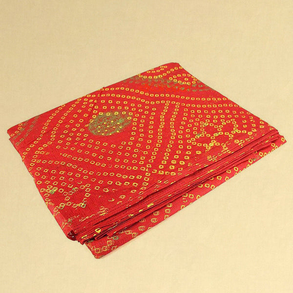 Red Polyester Pheta Fabric – Traditional Turban Fabric