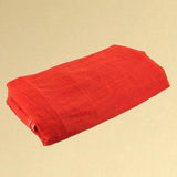 Unstitched Plain Red Polyester Pheta