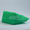 Close-up of woman holding Kalapuri mint green Koodai tote bag handle