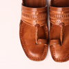 Men's Natural T-Strap Sandals
