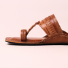 Men's Natural T-Strap Sandals