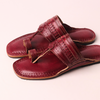 Men's cherry red T-strap sandals with open toe design – fashionablefootwear