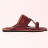 Men's cherry red T-strap sandals with open toe design – fashionablefootwear