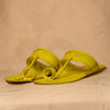 Men's Genuine Leather Kolhapuri Chappal - Lemon yellow Sunshine | Men's Chappal