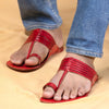 Bold Red Heritage – Timeless Men’s Kolhapuri Chappals