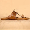Rustic Allure – Orange-Brown Heritage Kolhapuri Chappal