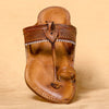 Rustic Allure – Orange-Brown Heritage Kolhapuri Chappal