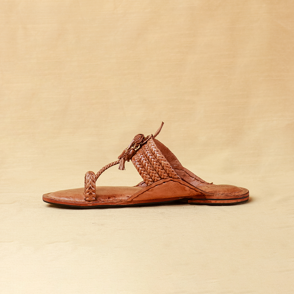 Classic Legno – Rich Brown Kolhapuri Chappal for Men