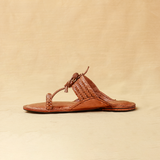 Men's Genuine Leather Kolhapuri Chappal - Classic Legno Brown