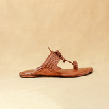 Men's Genuine Leather Kolhapuri Chappal - Classic Legno Brown