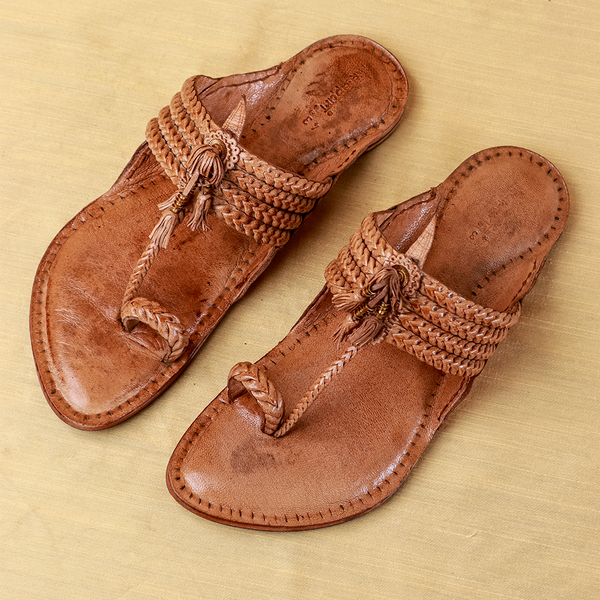 Classic Legno – Rich Brown Kolhapuri Chappal for Men