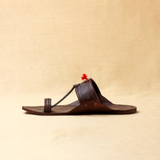 Men's Premium Leather Kolhapuri Chappal - Chestnut  Color