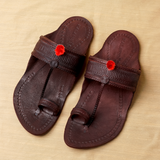 Men's Premium Leather Kolhapuri Chappal - Chestnut  Color