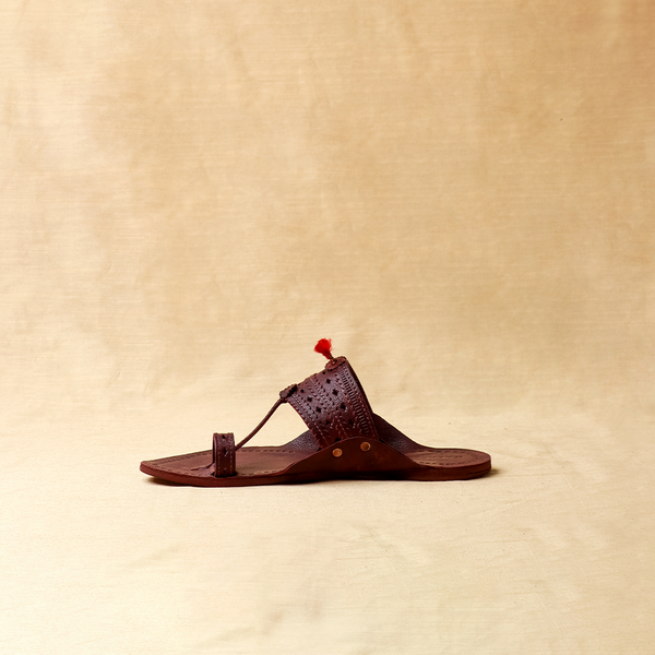 Deep Bordo Elegance – Premium Leather Kolhapuri for Men