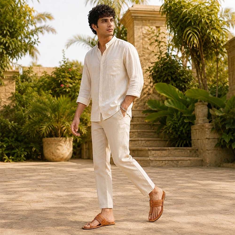 Saral Patta Kapshi brown Kolhapuri chappal for men – view 4