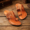 Rustic Allure – Orange-Brown Heritage Kolhapuri Chappal