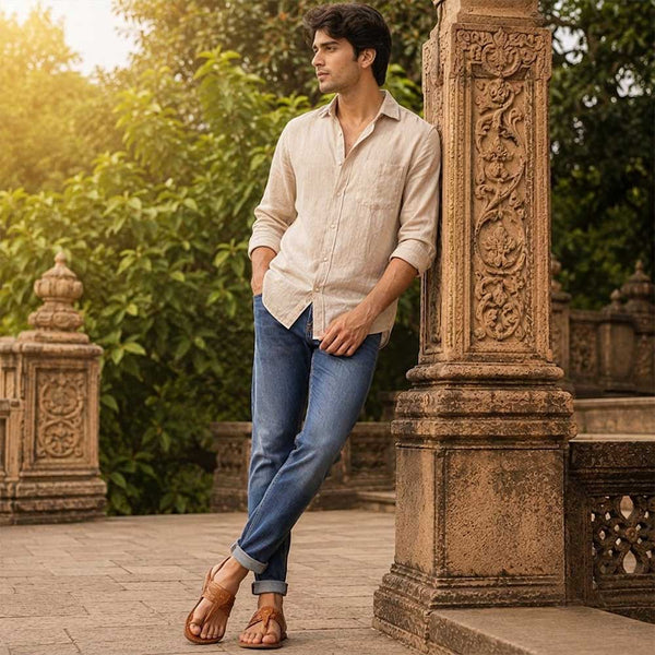 Dodge Heritage – Classic Brown Kolhapuri Chappal for Men