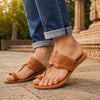 Golden Yellow Radiance – Men’s Spectrum Classic Leather Chappal