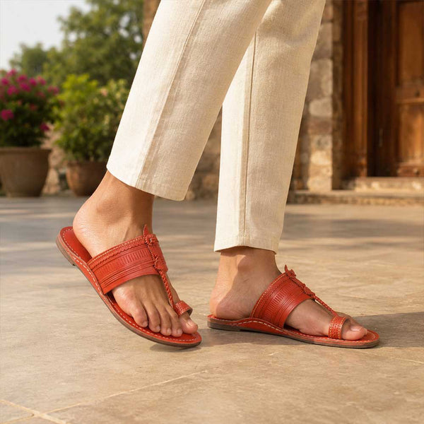 Red Glory Traditional – Men’s Spectrum Classic Kolhapuri Chappal