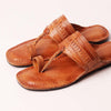 Natural open toe T-strap Kolhapuri sandal handmade for men