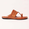 Natural open toe T-strap Kolhapuri sandal handmade for men