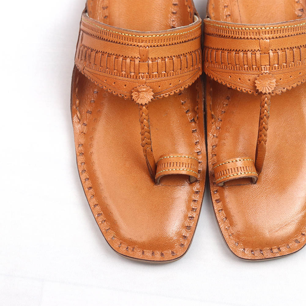 Men's Natural T-Strap Sandals - view 5