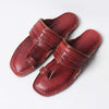 Cherry Red T-strap Kolhapuri men’s handcrafted leather sandal