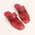 Men's Cherry Red T-Strap Sandals