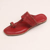 Men's Cherry Red T-Strap Sandals