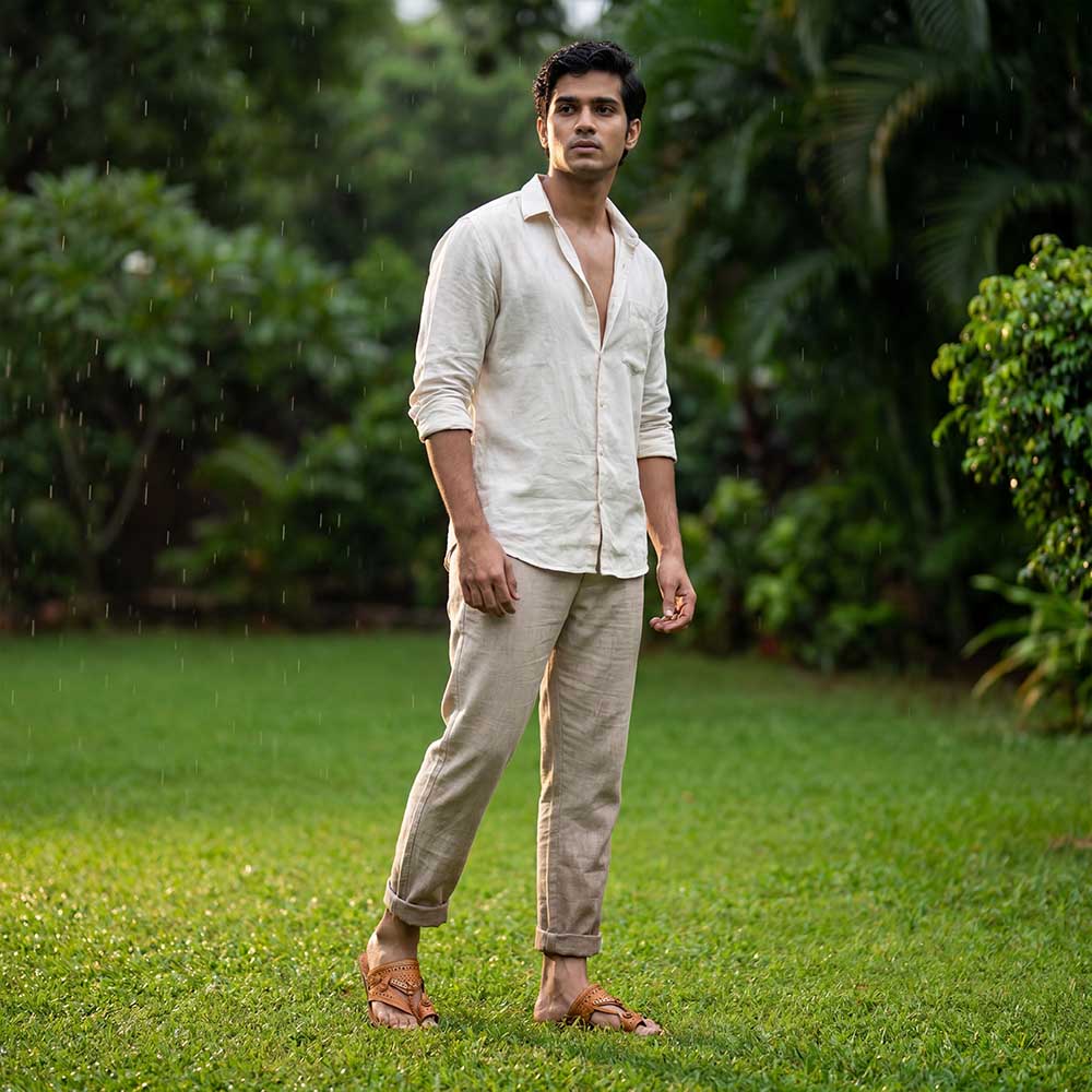 Paramparik Shahu natural leather Kolhapuri chappal for men – view 4