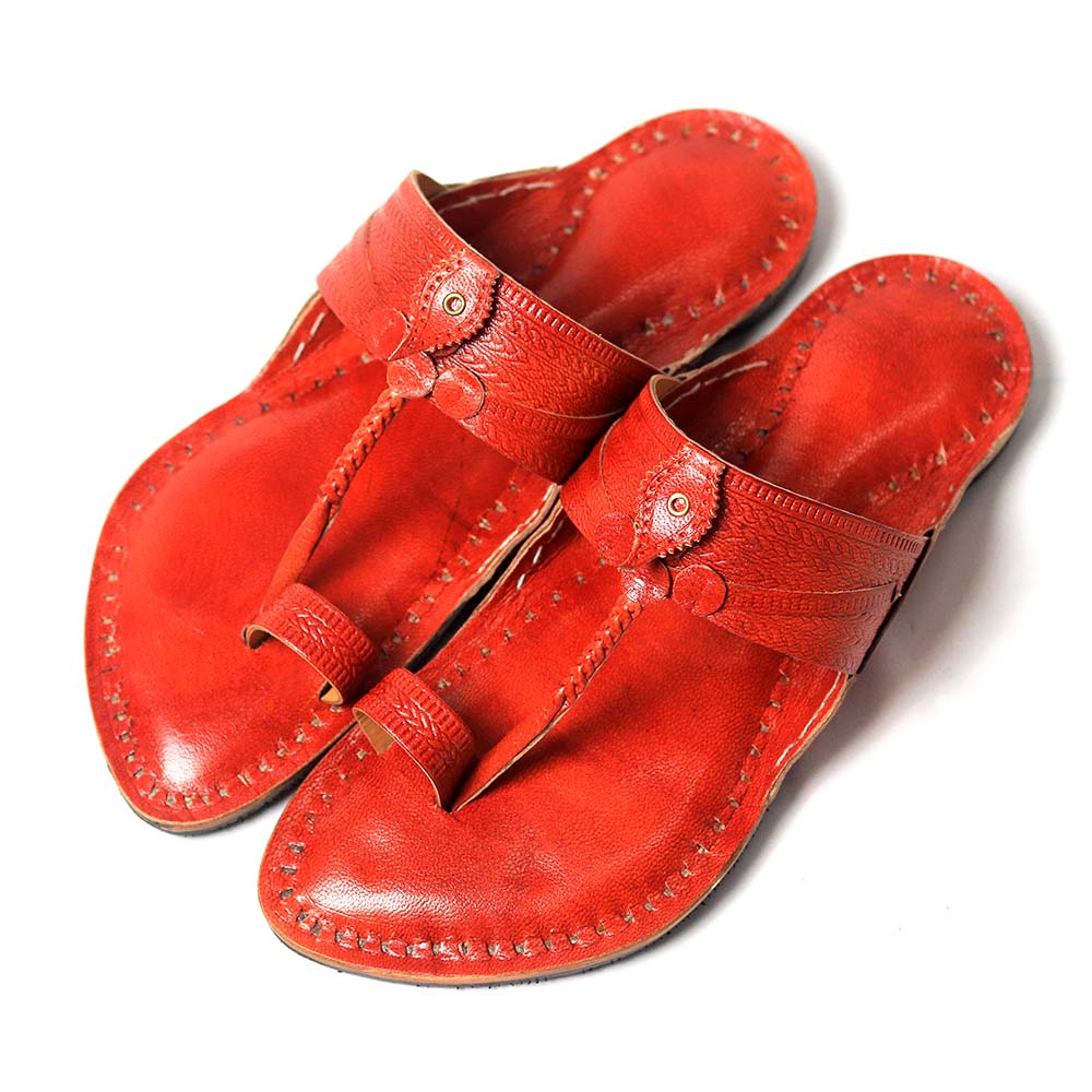 Punch Kurundwadi Kolhapuri handmade leather sandal for men
