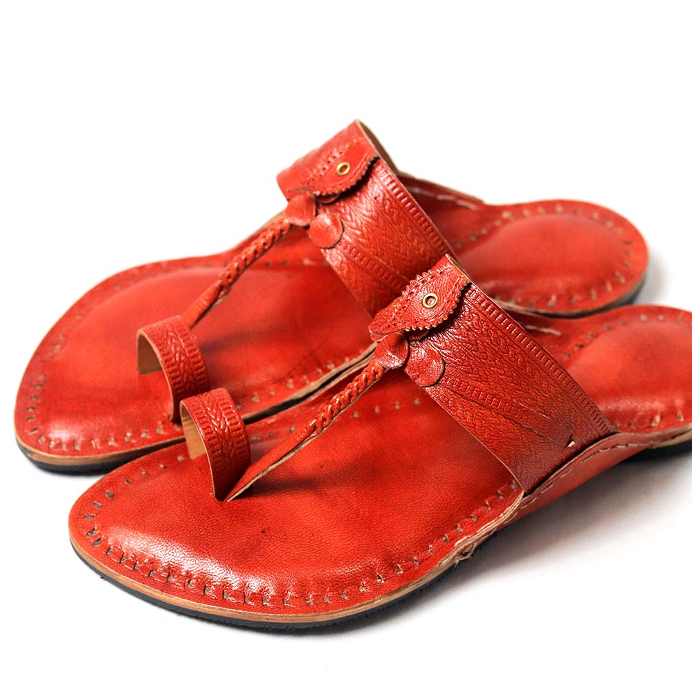Punch Kurundwadi Kolhapuri handmade leather sandal for men
