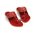 Cherry Red Laser-Cut Kolhapuri Flats