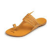 Indian Yellow Handcrafted Kolhapuri Flats