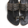 Kaala Shahi Black Handcrafted Kolhapuri Flats
