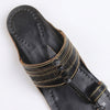 Kaala Shahi Black Handcrafted Kolhapuri Flats