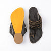 Kaala Shahi Black Handcrafted Kolhapuri Flats