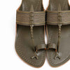 Rajmudra Grey Handcrafted Kolhapuri Flats