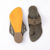 Rajmudra Grey Handcrafted Kolhapuri Flats