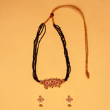 Belpan Manchali Mangalsutra Necklace With Pink Crystal stones