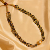 Combo of Long Mani Mahalaxmi Necklace and Kolhapuri Multi-Layer Mangalsutra