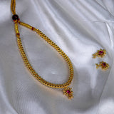 Fancy Broad Thushi Necklace With Earing