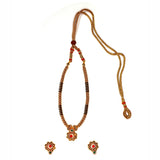 Elegant Golden Black Beads Thushi Necklace for Every Occasion