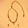 Golden Black Beads Thushi Necklace