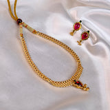 Authentic Kolhapuri Thushi Necklace Set  A Festive Essential