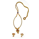 Chand Pipe Thushi Necklace With Pendant With Earing