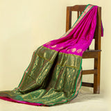 Unstitched Pink Nauwari Saree