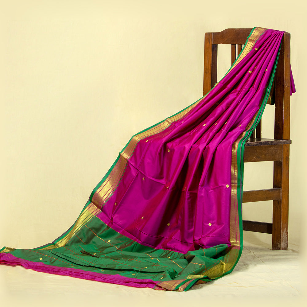 Unstitched Pink Nauwari Saree - Soft Pastel Tailor Material